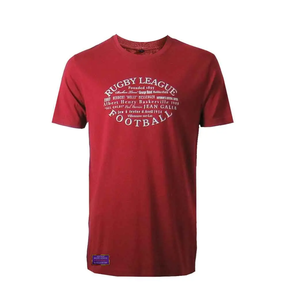 World Rugby League T-Shirt Vintage Red