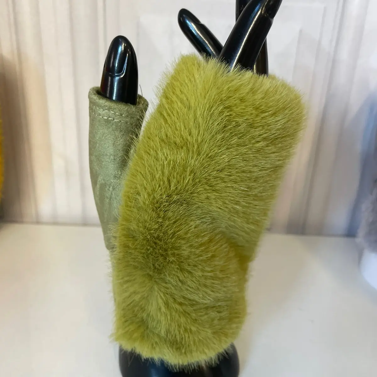 Luxe Fingerless Faux Fur Gloves