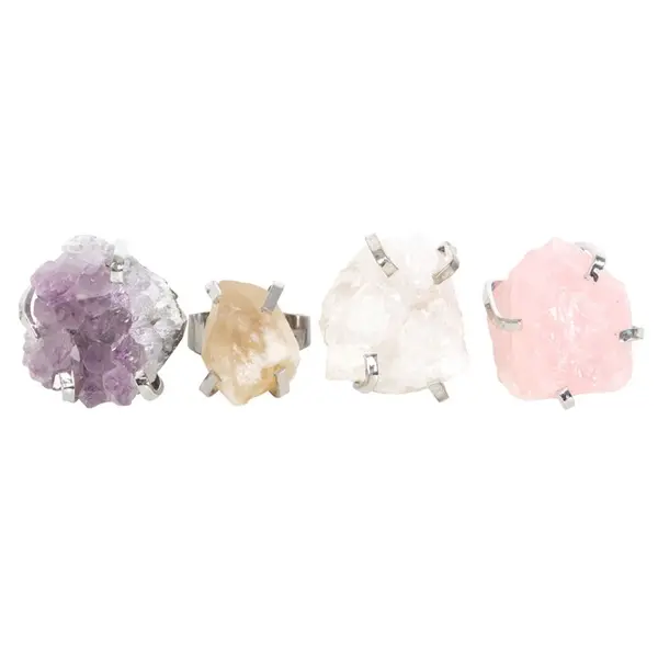 Set of 12 Assorted Crystal Rings 1