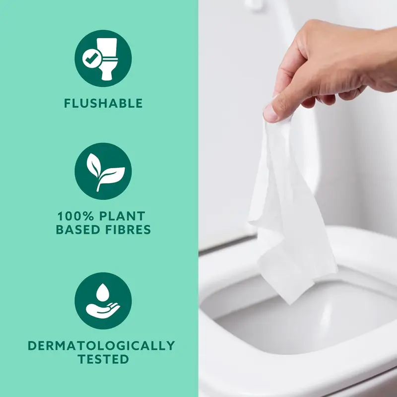 Gentle Moist Toilet Tissues with Aloe Vera, Flushable, 240 Count (6 Packs of 40 sheets) Wipes Multicolor 1
