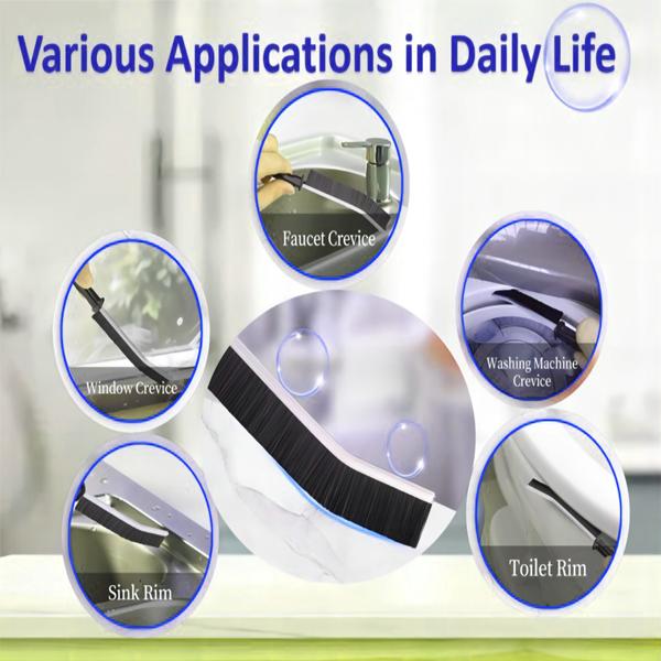 Product Introduction of Gap Cleaning Brush, 3 Counts Household Cleaning Product, Tile Gap Cleaning Brush, Stiff Bristle Handheld Groove Cleaning Brush with Long Handle, Cleaning Tool for Kitchen Bathroom, Easter Day Gifts 13