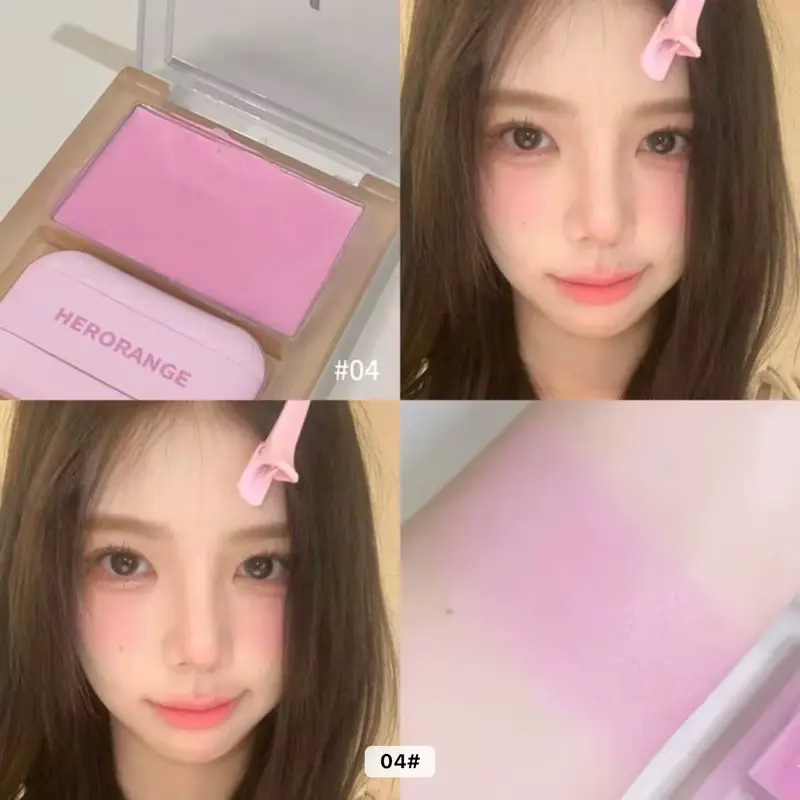 HERORANGE Bobo Milk Mist Cheek Palette - Natural Matte Powder Blush Palette 1