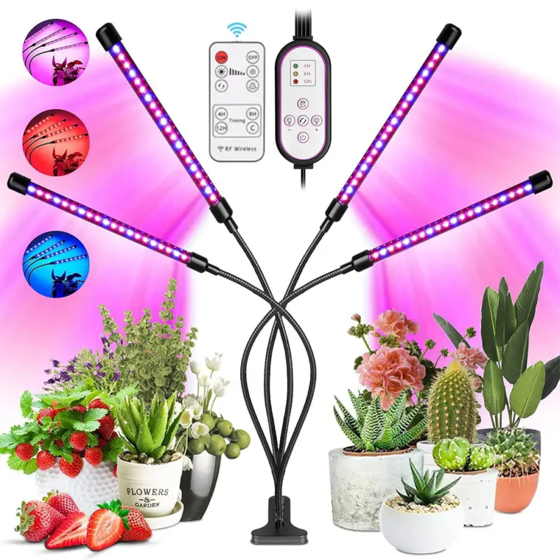 Customizable 2/3 HEAD LED Plant Grow Light: USB - Powered Full - Spectrum Lamp for Indoor UV Veg Growing 1