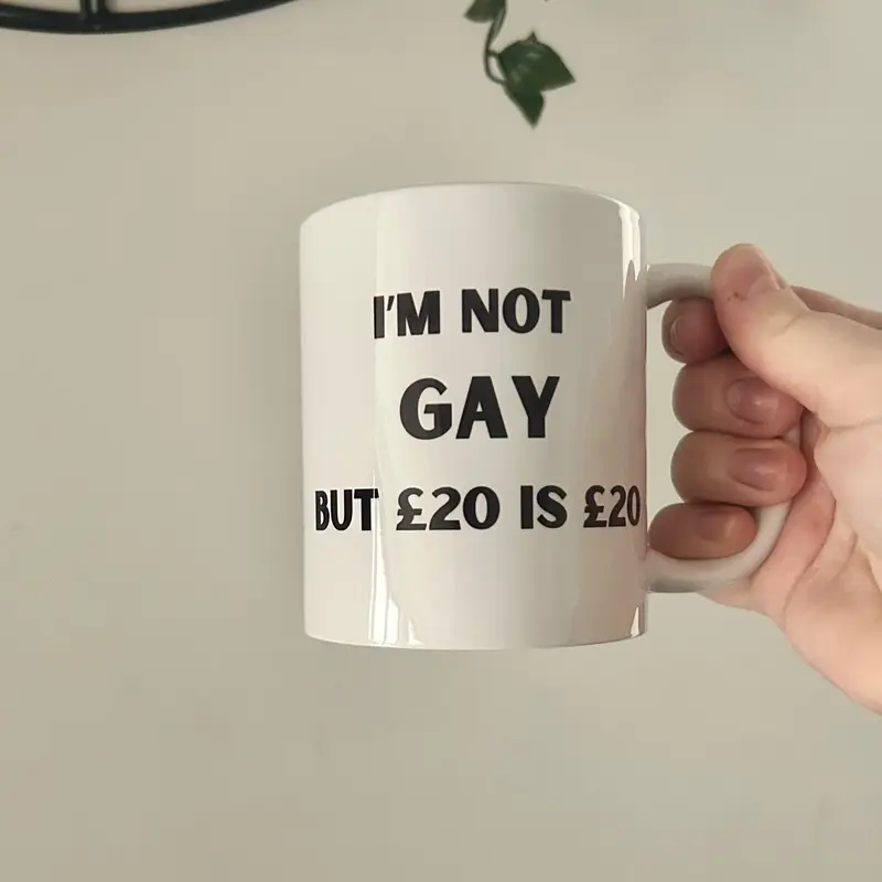 Gay Joke Mug, I'm Not Gay, Funny Gift, Birthday Gift, Drinkware, For Her, Present, Funny Present, Mug Present, Joke Present, Gay Gift 1