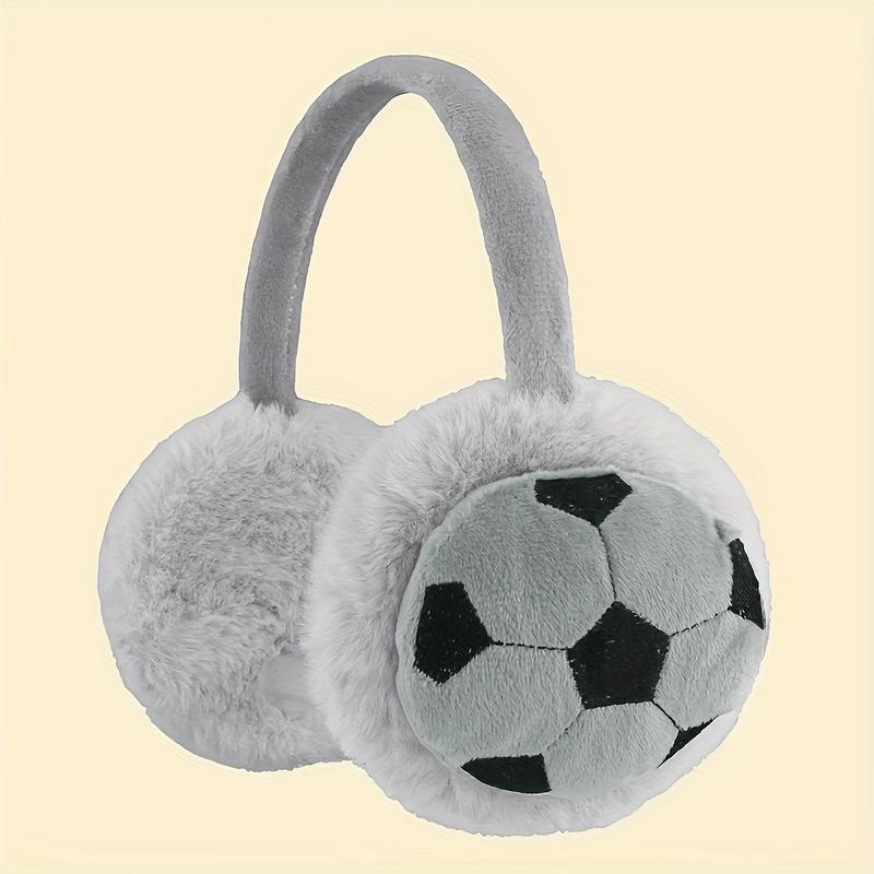 Product Introduction of 1pc Children's Cute Outdoor Football Cold-proof Anti-freeze Plush Earmuffs 4