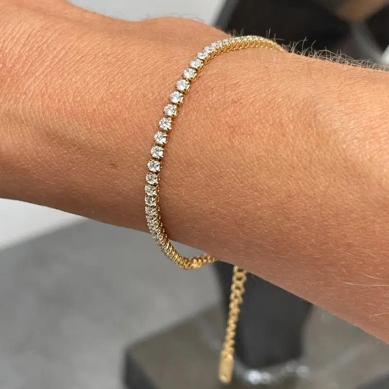 ***£10 sale*** Molly Waterproof Tennis Bracelet - 18k Gold Plated Stainless Steel 1