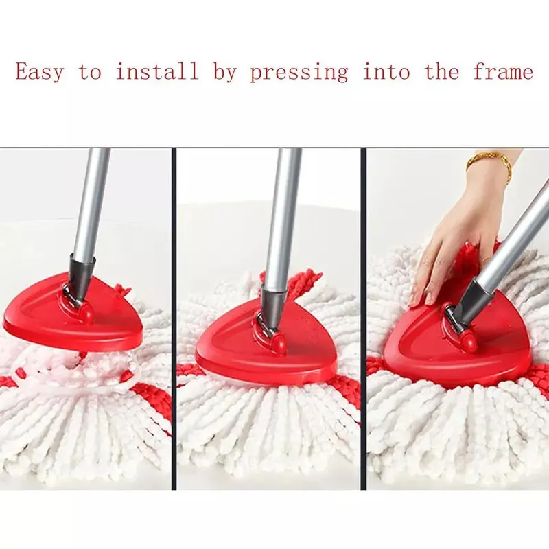 Spin Mop Head Replacement, Base, Handle for Vileda Turbo Microfibre Mop Refills 7