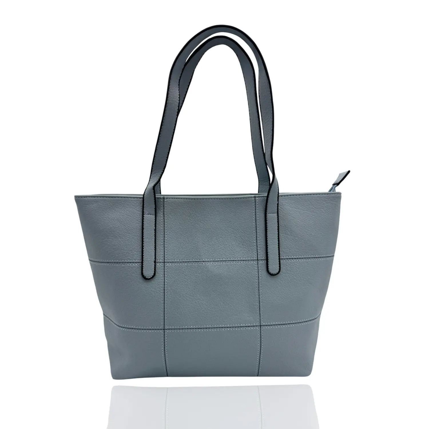 Belle Monice Simple Tote Bag, Stylish, Lightweight & Durable Shoulder Bags for Women, Secure Zipper Spacious Handbag, Interior Pocket & Comfortable Strap, Perfect for Work, Shopping & Travel, Grey