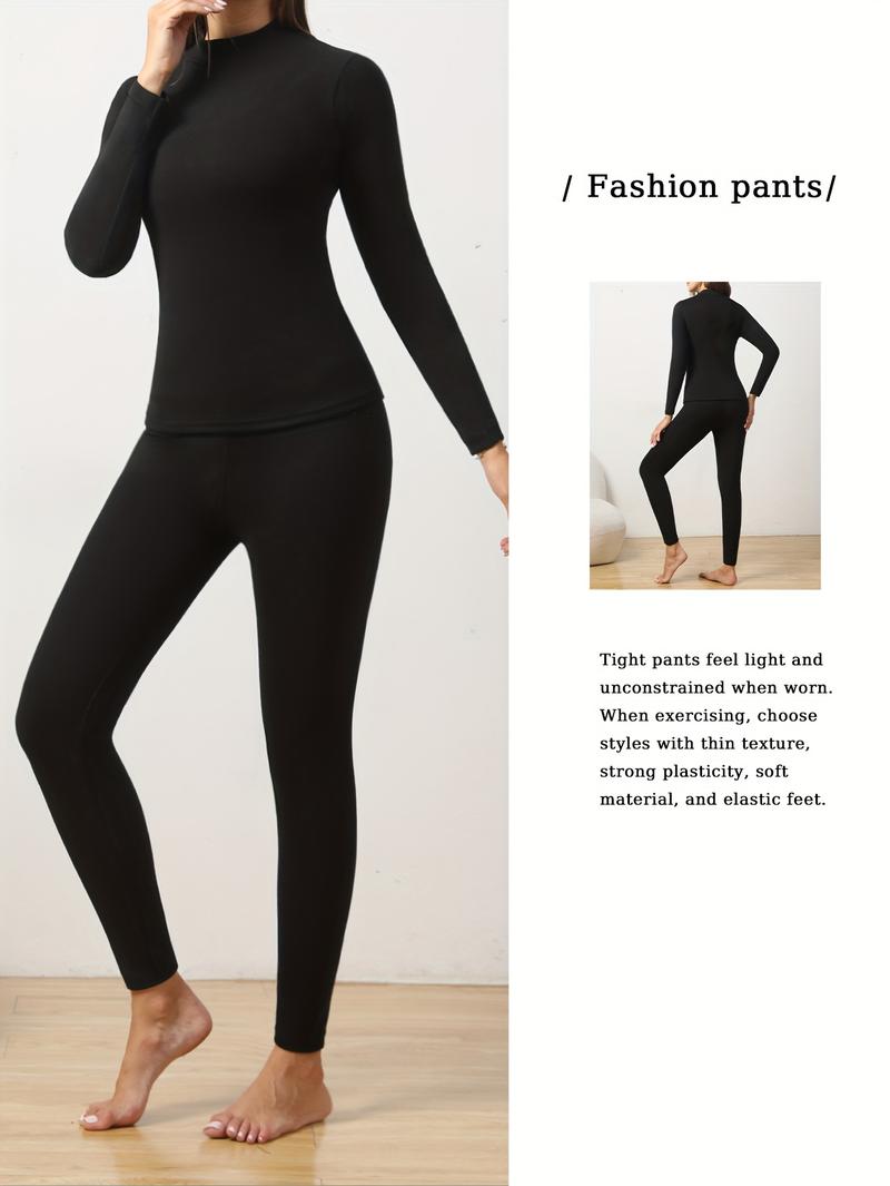 Product Introduction of 2pcs, Autumn And Winter Warm Suit For Women, Including Warm Base Top And Pants, Thermal Wear For Fall And Winter Womenswear Underwear 1
