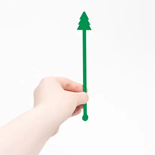 Christmas Tree Green Acrylic Drink Stirrers - Pack of 6 3