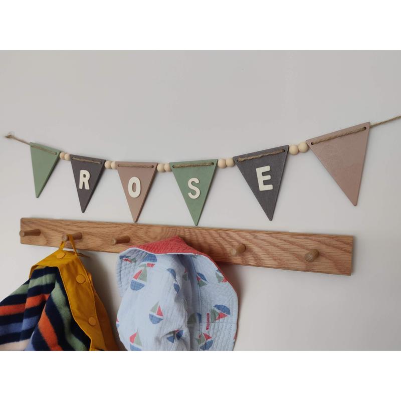 Personalised Wooden Bunting Garland (Woodland) 0