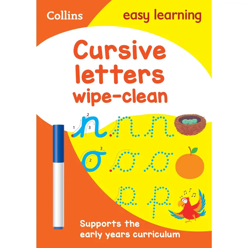 Cursive Letters Age 3-5 Wipe Clean Activity Book: Ideal for home learning (Collins Easy Learning Preschool) by Collins Easy Learning [Book] 0
