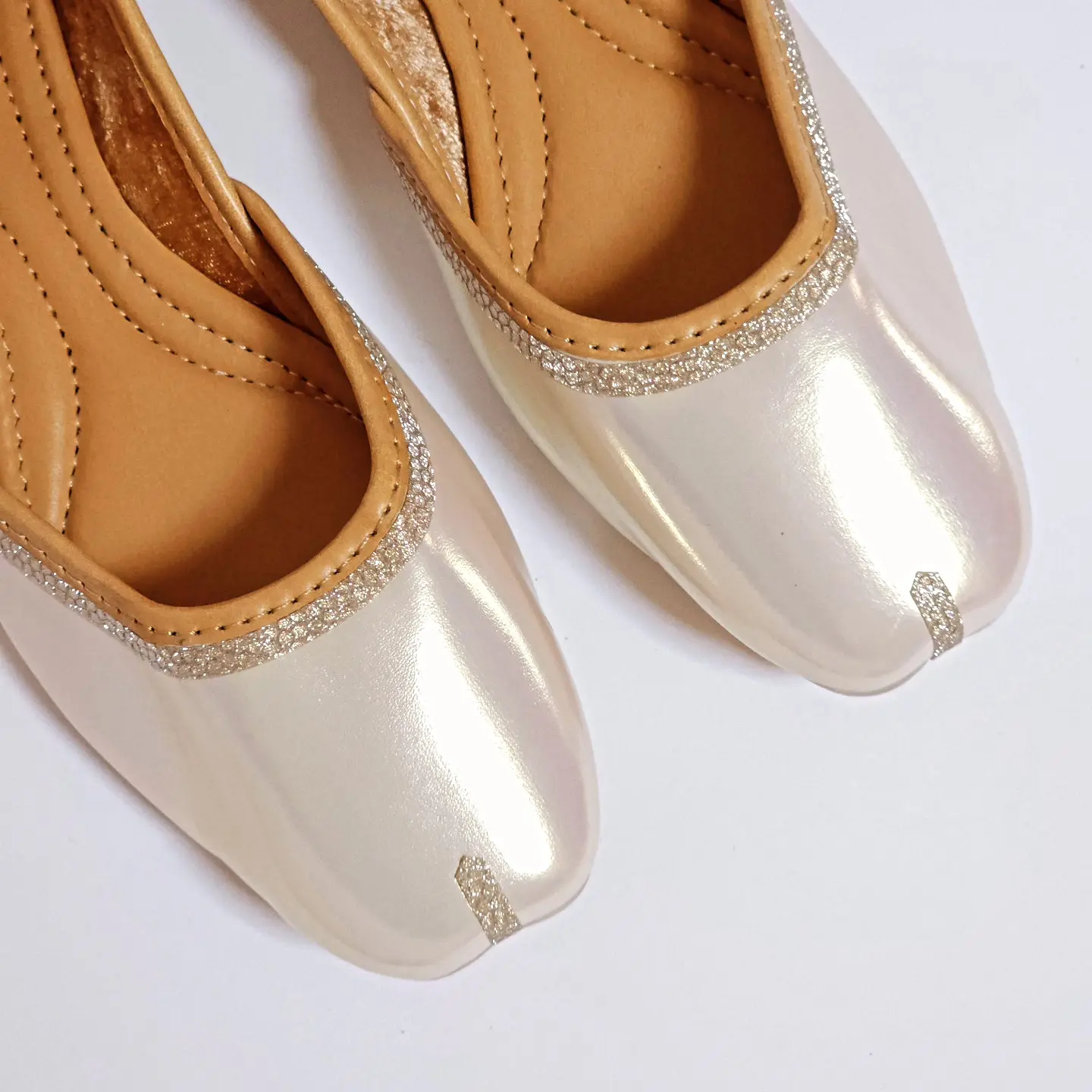 Ombre Shiny Womens Punjabi Jutti Ballerina Footwear Girl Soft Shoe Comfort Flat Running