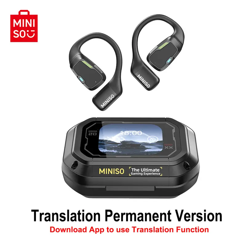 MINISO M98 Wireless Headphones, Over 135 Language Translation, Bluetooth Earphones, OWS Earbuds, Full Color Display Touch Screen Headset, Low Latency Gaming Earphones, Holiday Essentials, Christmas Gifts 0