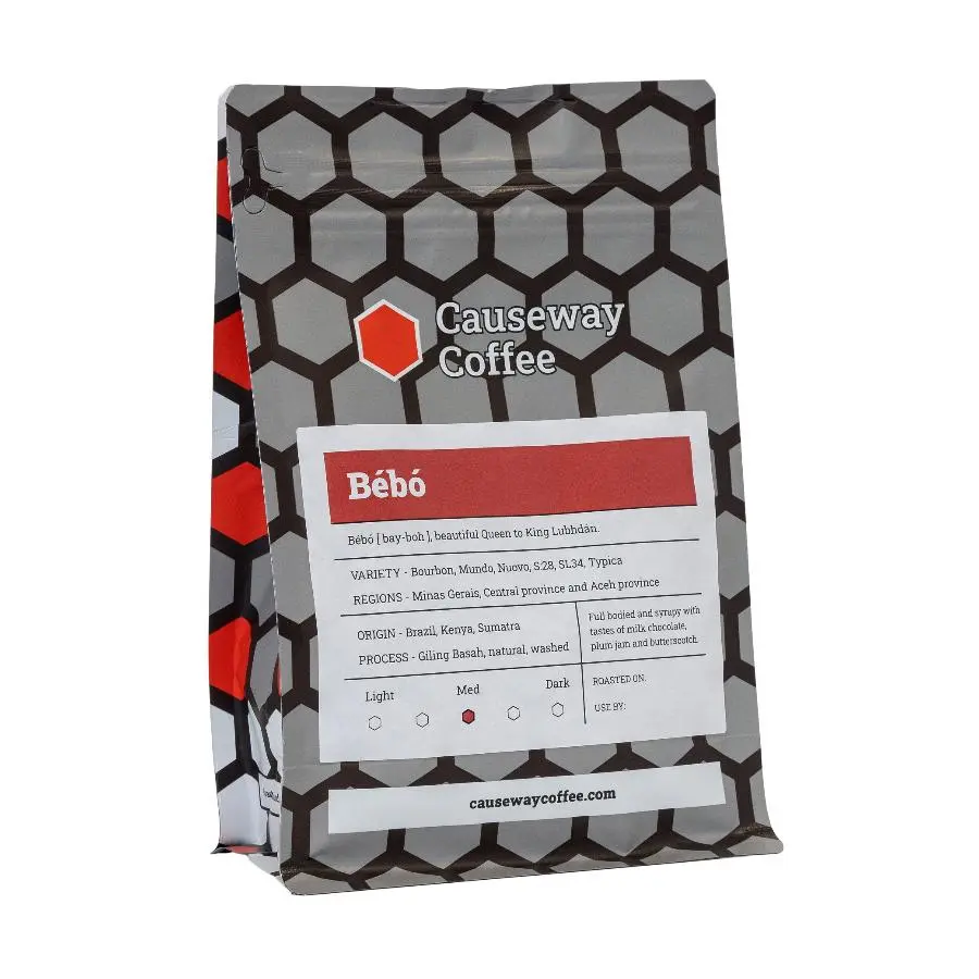 Causeway Coffee Bebo - Ethically Sourced, Award-Winning Specialty Coffee from Brazil, Kenya and Sumatra, roasted and packed in the UK