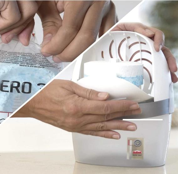 UniBond AERO 360° Moisture Absorber Lavender Dehumidifier, Condensation Absorbers, Twin Pack - 2 x 450g 1