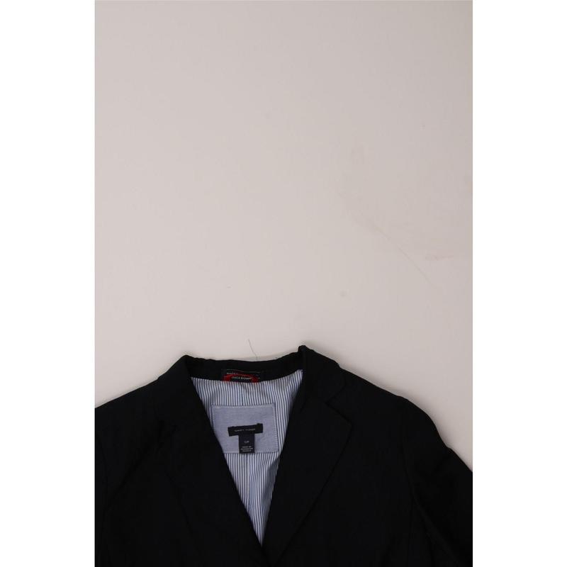 Pre-Owned Vintage TOMMY HILFIGER Womens 2 Button Blazer Jacket UK 10 Small Navy Blue 3