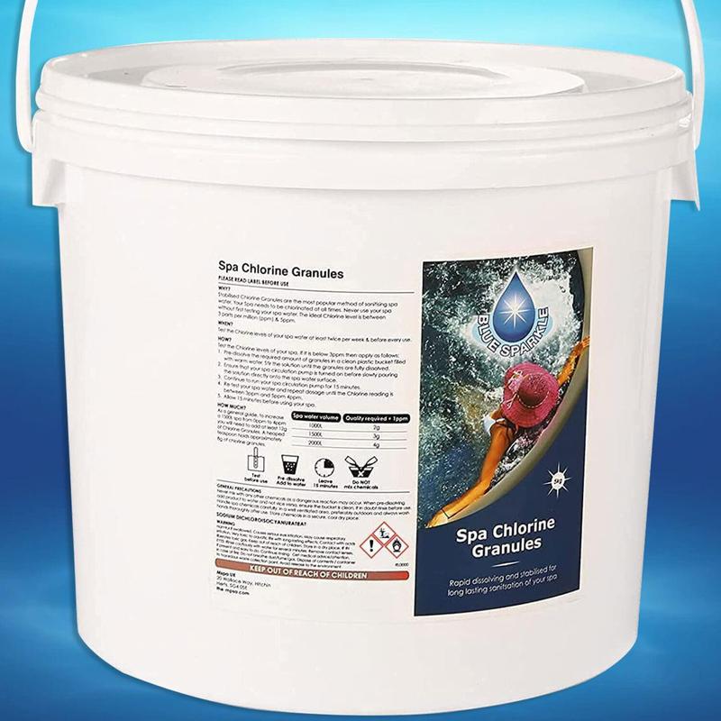 5 Kg Chlorine Granules Blue Sparkle Water Treatment for Rapid Disinfecting and Cleaning of Hot Tub Spa and Swimming Pool 4