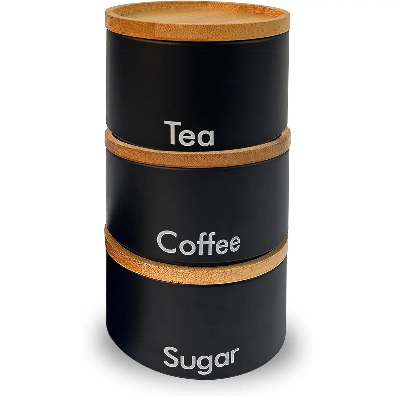Top 3 Tea Coffee and Sugar canisters set | kitchen storage & organisation | pantry cupboard organise