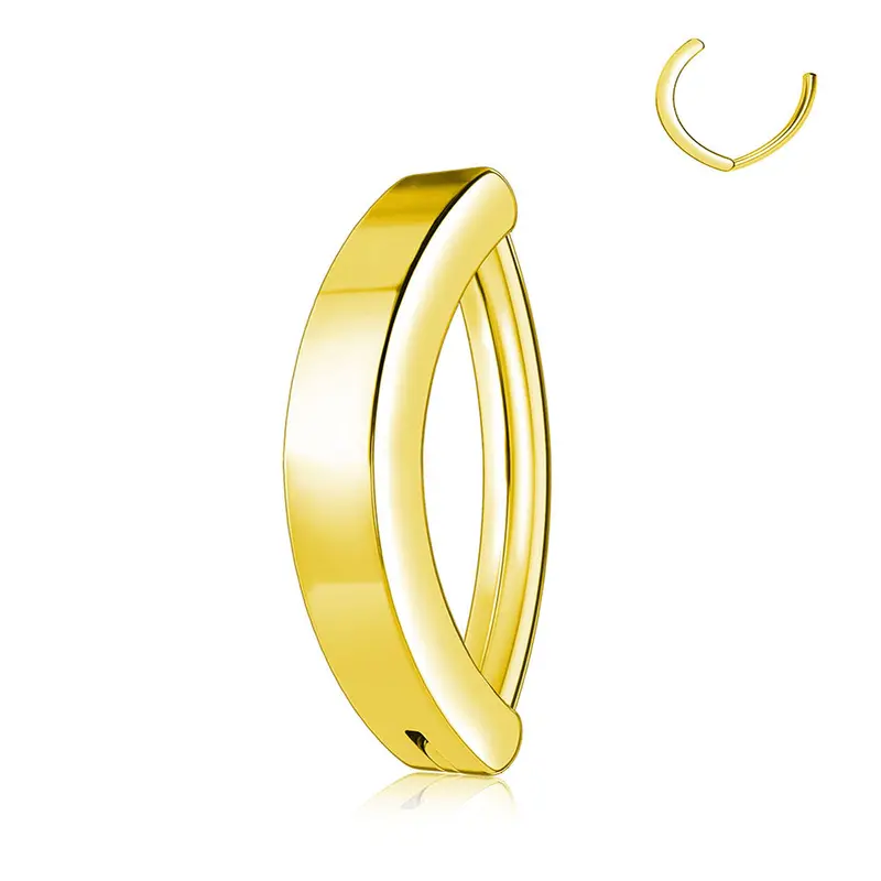 14G Clicker Belly Piercing Hoop Curved Belly Ring 1