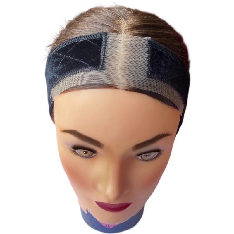 ICYBYAMON Lace Wig Grip Band For Lace Wigs and Frontals, Reinforced Swiss Lace Velvet Band Adjustable Velcro Band 4