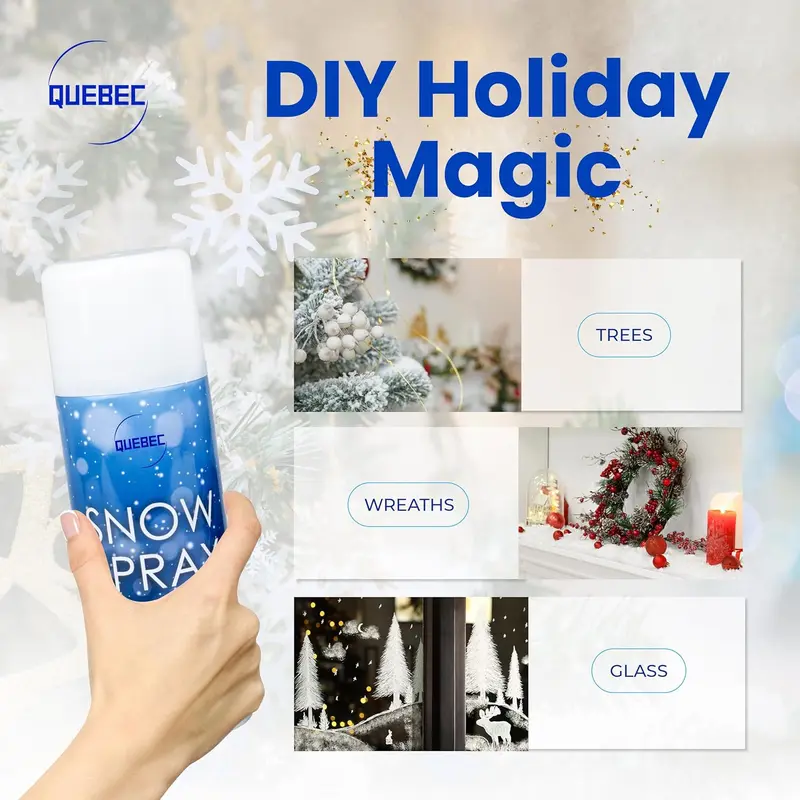 Artificial Snow Spray Set of 2 Cans - Ideal for Decorating Christmas Trees, Windows, Glasses, Wreaths - 85ml Can - Fruit, Decorative Gift Backdrop Father Decoration Nature Photo Stretchy Tool Ornaments 2