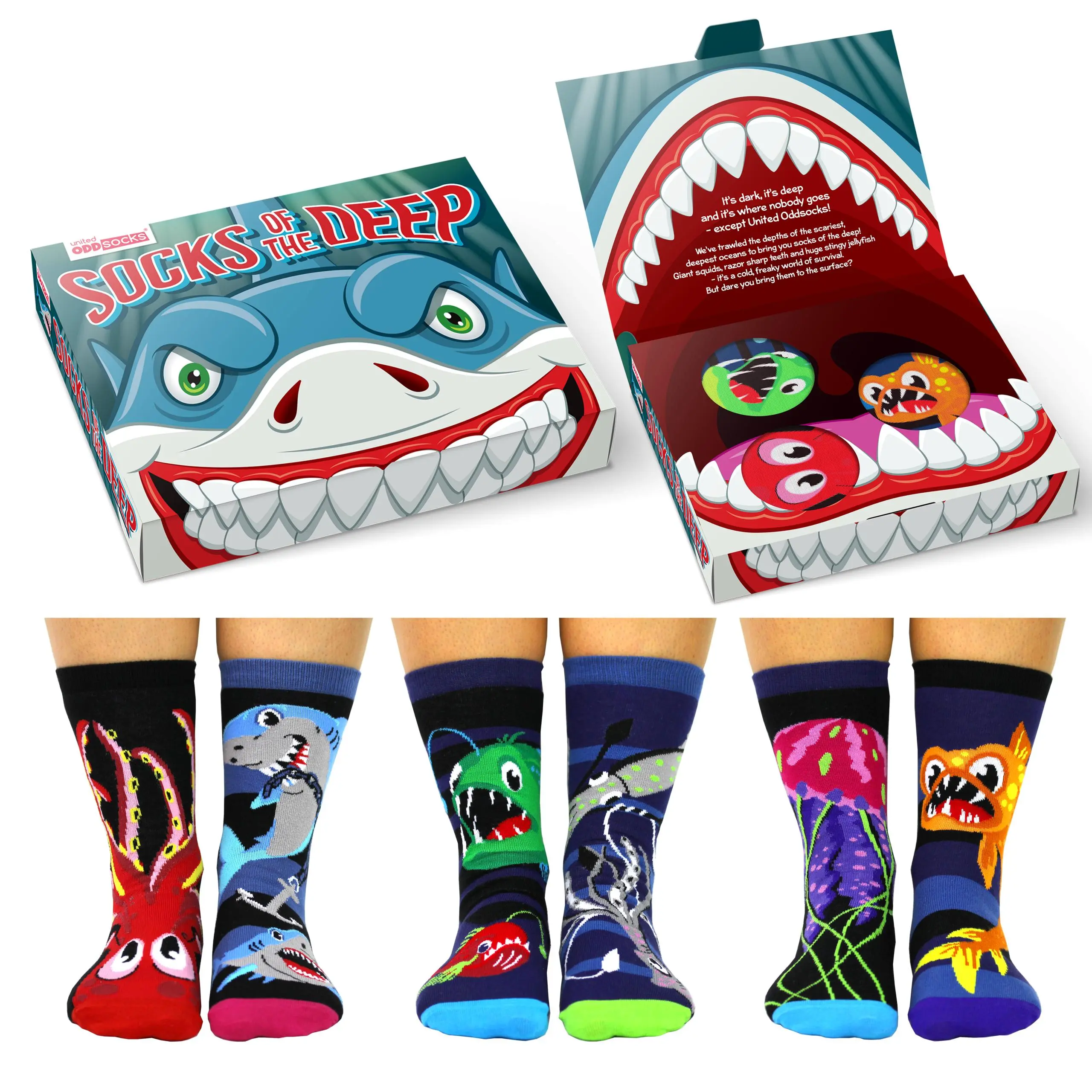 United Oddsocks Socks Of The Deep - Christmas Gifting, Gifts for Him, Gifts for Her, Unisex
