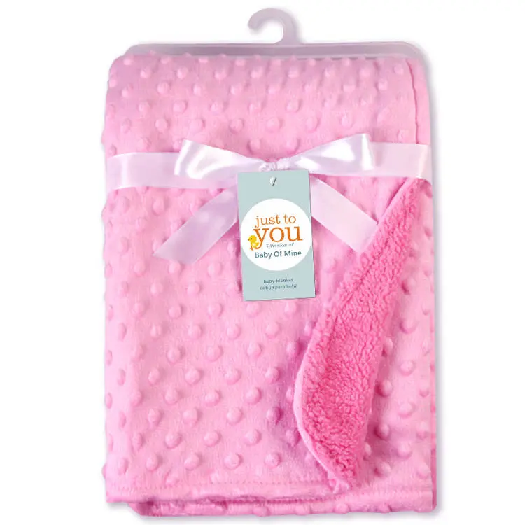 Pink Bubble Embossed Baby Blanket 0