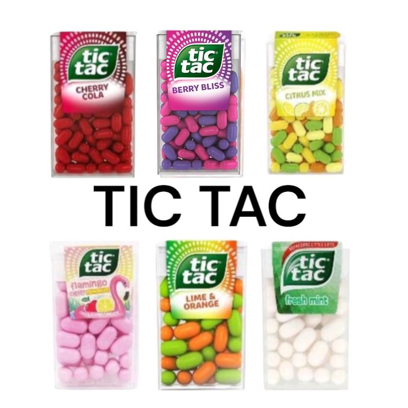 tic tac candy 18g . Choose the flavour you want  limited edition sprite lemon-lime , mint, orange, citrus mix and cherry cola Sweet candy Snack Bonbon 1