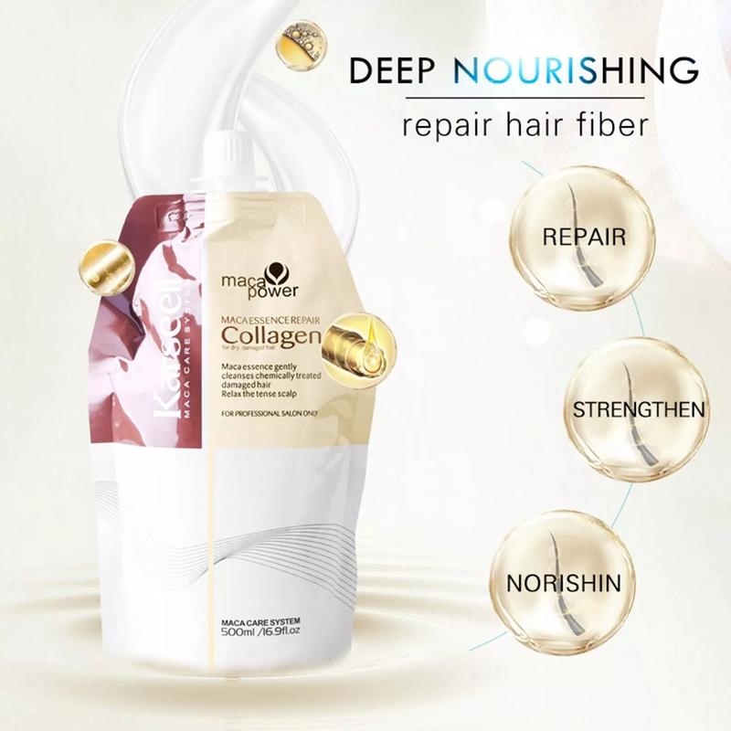 Karseell Collagen Hair Treatment 16.9 Oz 500ml Deep Repairs Conditioner Argan Haircare Mask Moisture Shampoo Hair Mask moroccan Comfort Hydrating Moisturize Moisturizer Hydrate Moisturizing Cleanser Cleansing mi elle hairmask rosemary 1