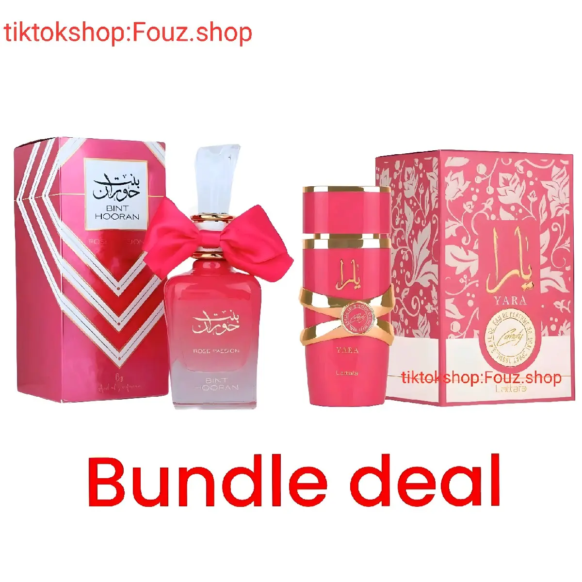Yara Candy and Bint Hooran Rose Passion 100ml Eau De Parfum Bundle Deal viral long lasting perfume