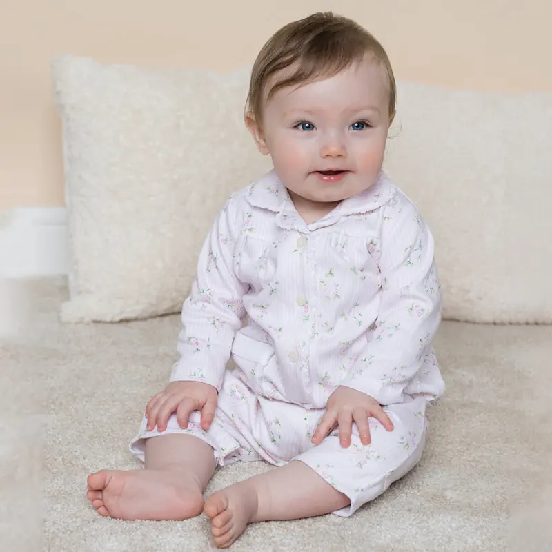 Emile et Rose Grace Pink Floral Print Pyjamas Premium Babywear 2
