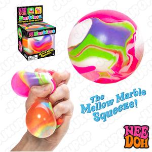 Marbleez Needoh Fidget Toy - Marvelously Mellow Squeeze Toy for Kids - Non-Toxic, Safe and Child-Friendly - Helps with Mindfulness and Concentration - 5 Different Marble-Effect Colours