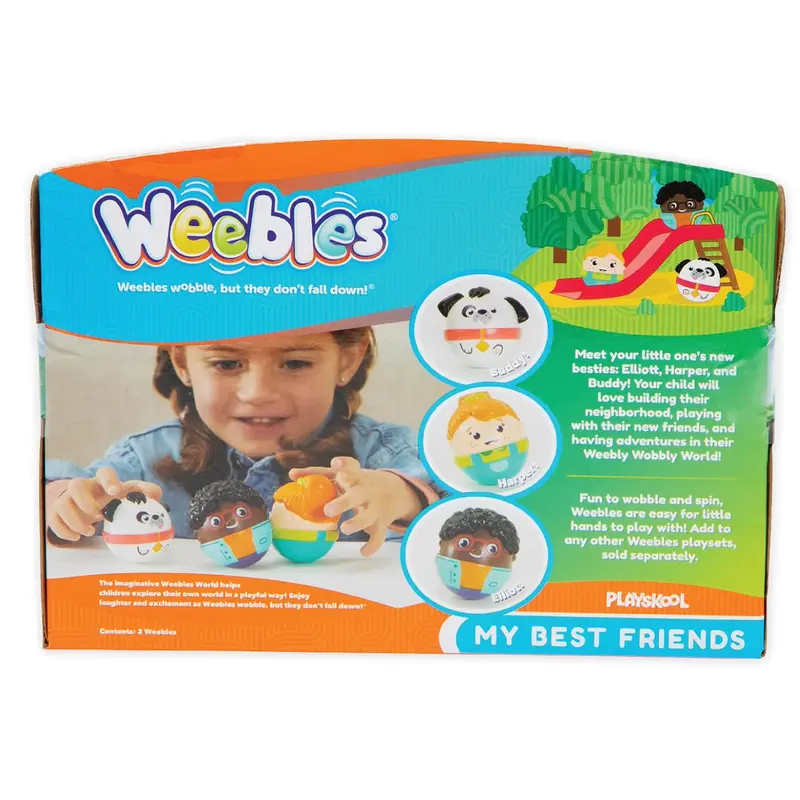 Playskool Weebles My Best Friends - Weeble Wobble Preschool Toy for Toddlers 1