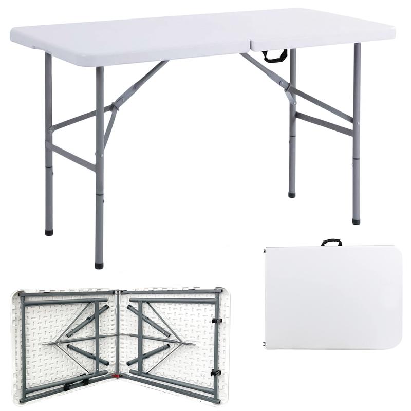 Crystals Folding Table - Strong Steel Frame, 4FT Heavy-Duty, Portable Plastic, Ideal for Outdoor Use 5