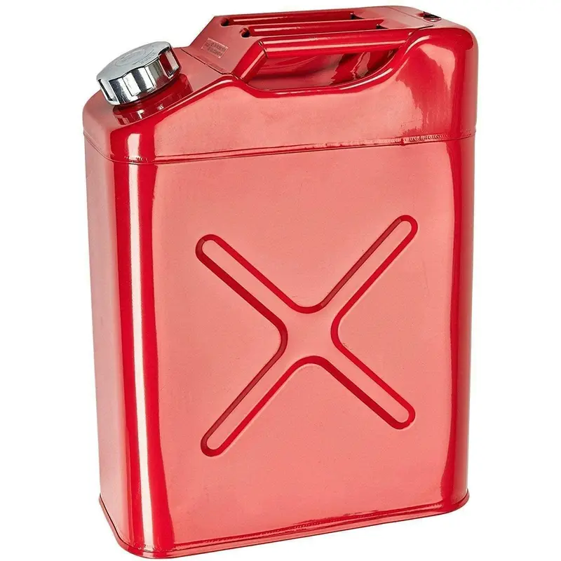 20L 5 Gallon Steel Fuel Gasoline Petrol Diesel Jerry Can Tank Container Backup (3) Bottles Oil Bucket Organiser Tin Canister 1