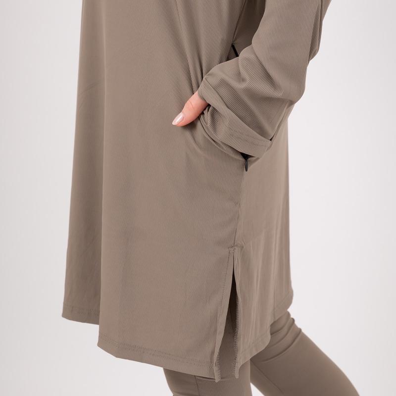 Stone Olive - Modest Activewear Hoodie 2