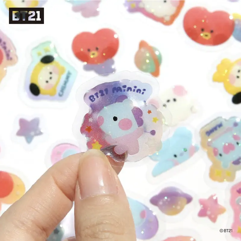 BT21 Minini Flake Sticker - Chimmy Tata Koya Cooky Mang Shooky RJ [LINE FRIEDNS Official Product] 3