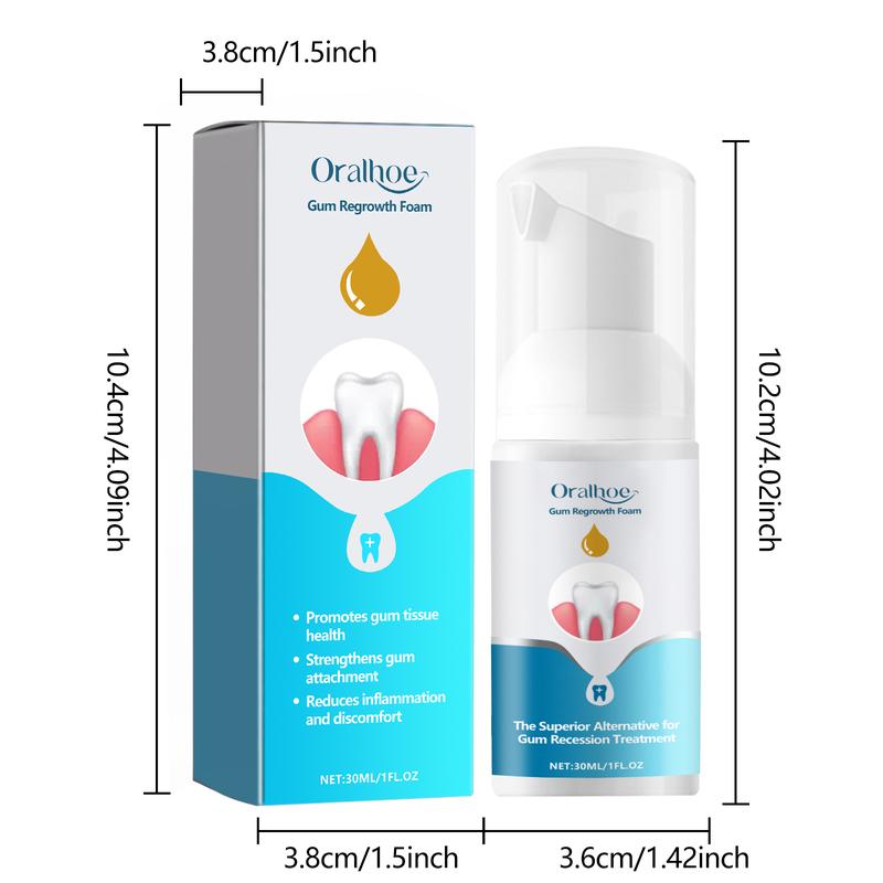 Product Introduction of 2024new oralhoe Gum Regrowth Foam, Clean Teeth Tartar Care Gums Clean Teeth Anti-Moth Fresh Breath Mousse 2
