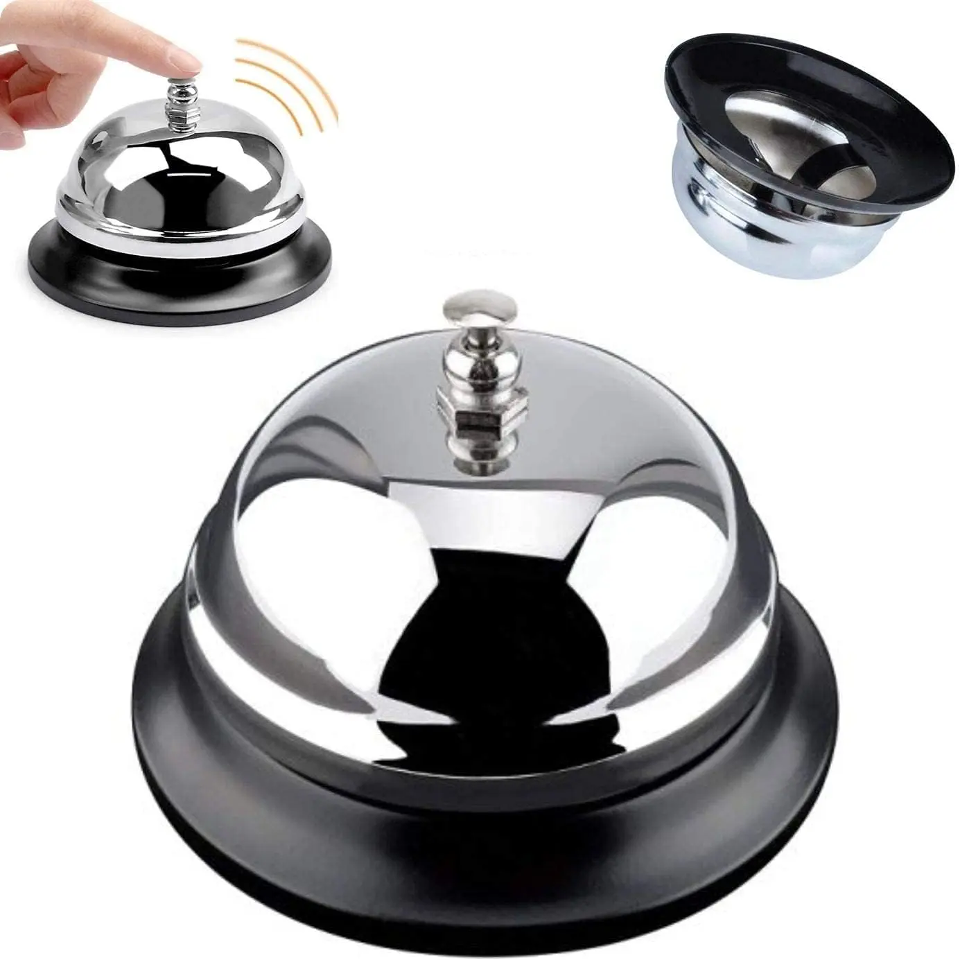 Call Bell, Desktop Service Calling Bell Game Button Bell Multi-Uses Calling Ringing Suitable for Hotels Restaurants Schools Bars Counter Reception, Strong Durable Metal