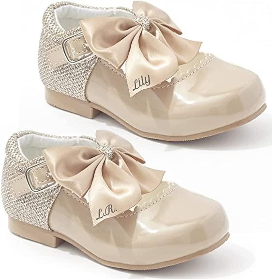 Melancia Personalised Gilrs Kids Spanish Bow Shoes Party Events Patent 3
