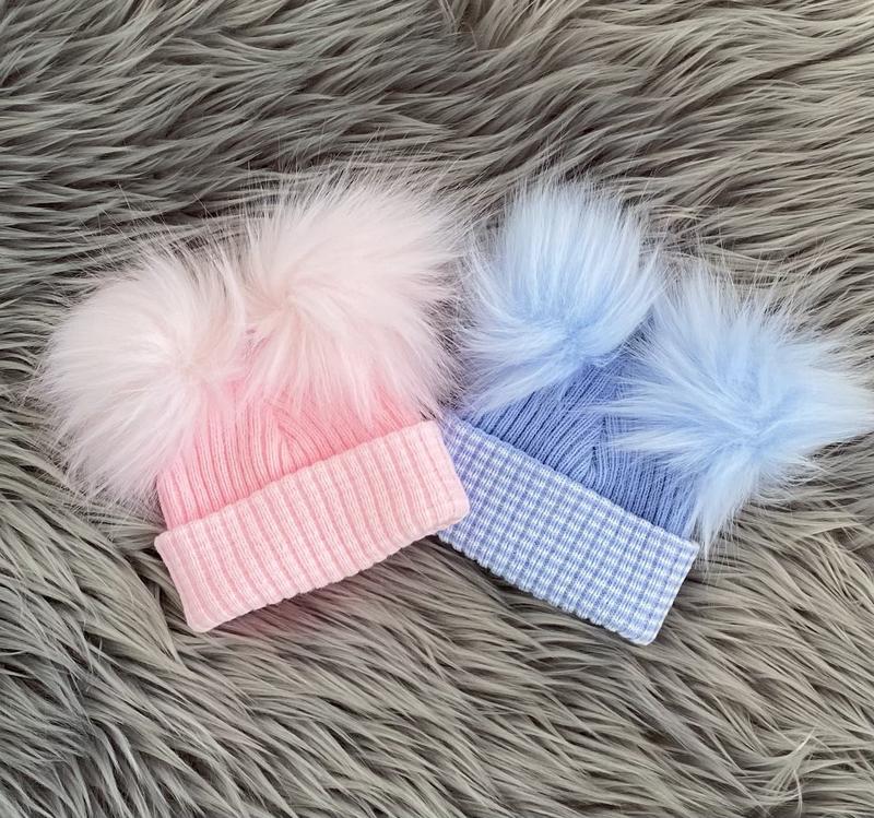 First Size Double Pom Pom Hat 1