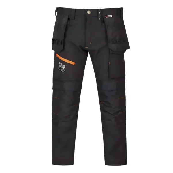 Softshell Waterproof Trouser Fleece Lined Holster Work Pockets Knee Pad Pockets Unisex Durable Fitted Menswear Workwear Pants Day Stylish