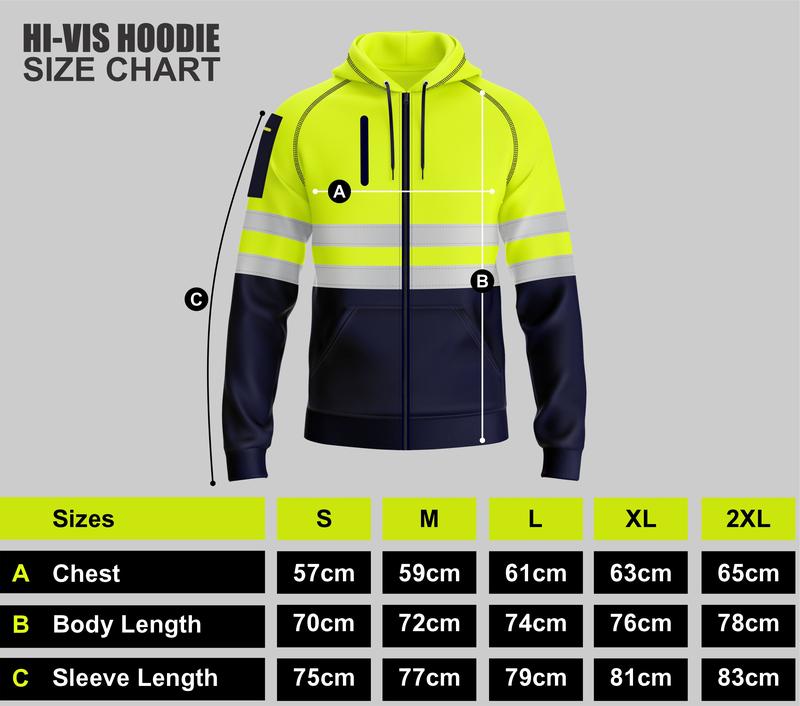 mymixtrendz Mens Outdoor Zipper Hoodie with 3 Zip Pockets Menswear Clothing Relaxed Fit Hooded Sweatshirt Top UK Size S-XXL 8