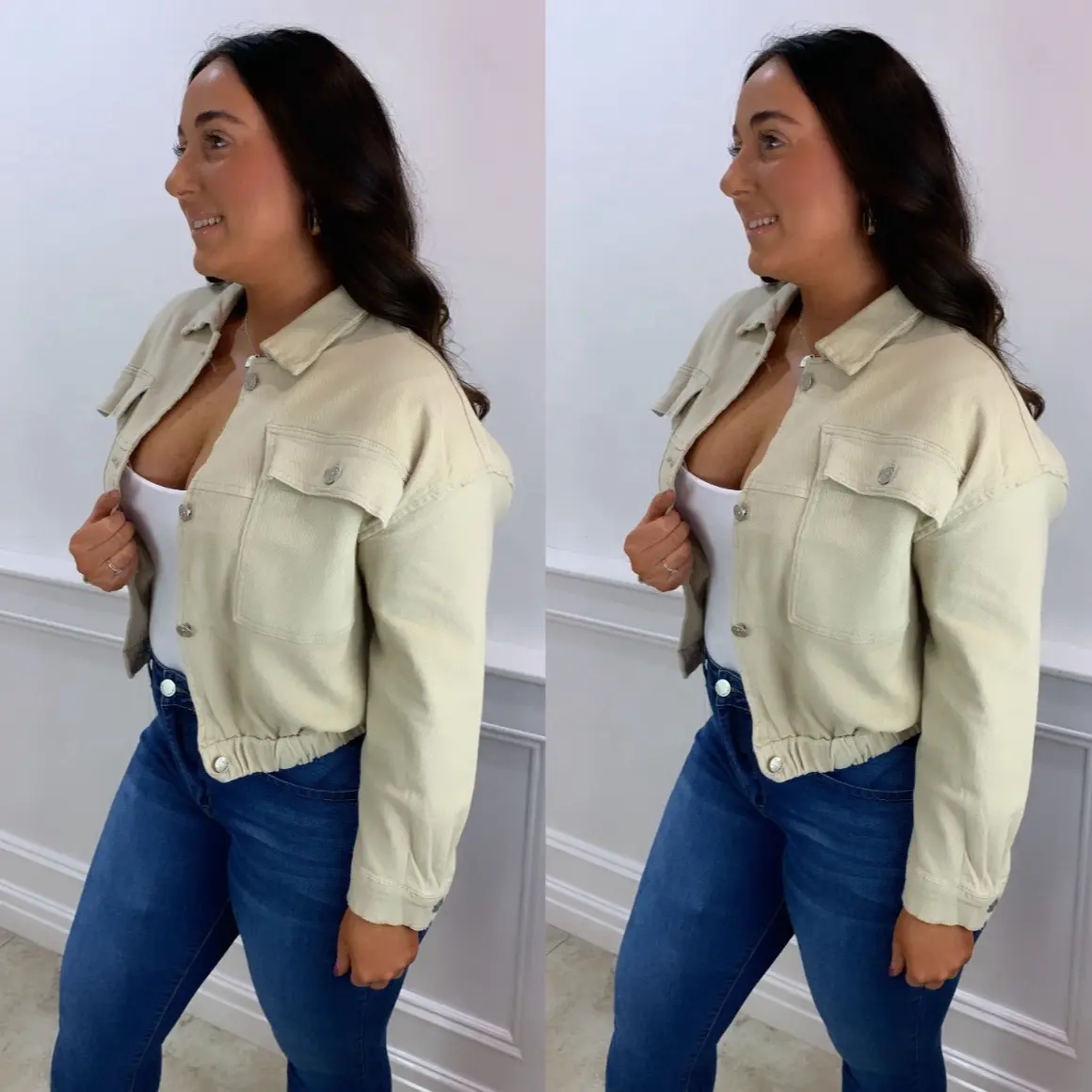 Finley Relaxed Oversized Stretchy Denim Jacket