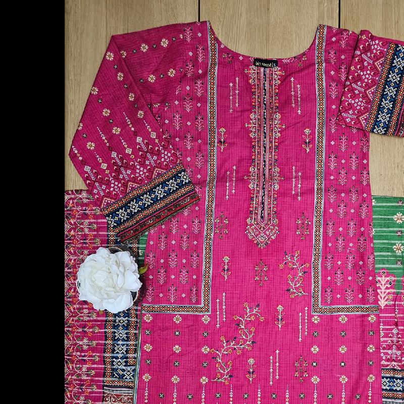 Bin saeed Embroidered Khaddar Collection With Embroidereddupatta (Small Medium Large XL XXL) 5