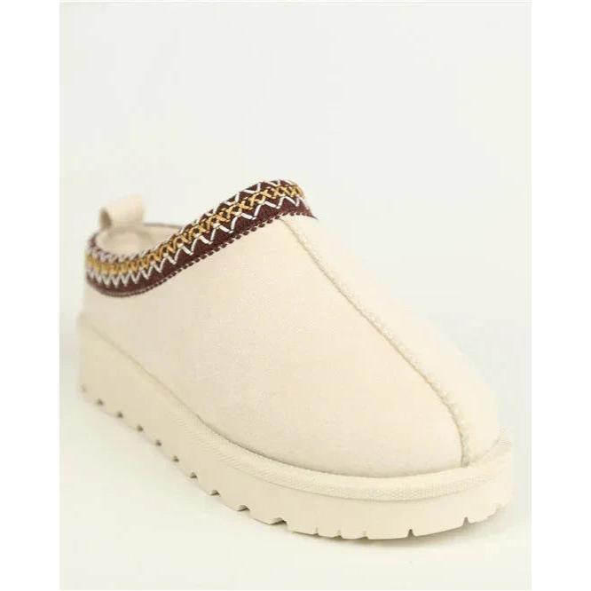 Faux Suede Embroidered Cozy Slippers Walking Shoes Footwear 3