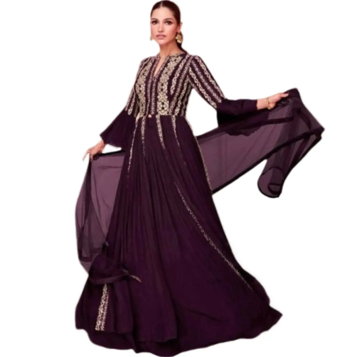 Lehenga Style Dress floor Length Dress Long Dress Real Georgette Elegance