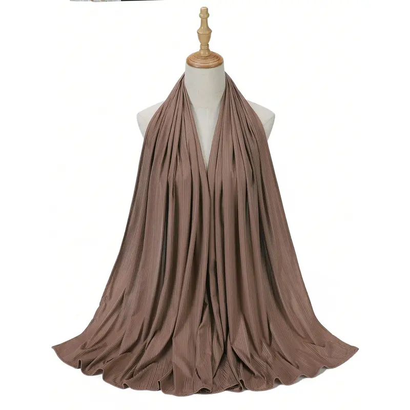 1pc Women Jersey Hijab, Breathable Muslim Headscarf 4