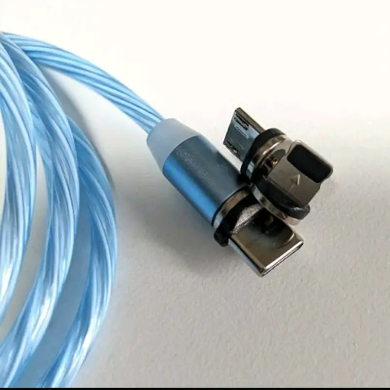 1 Metre LED 3in1 Magnetic Charging Cable 1